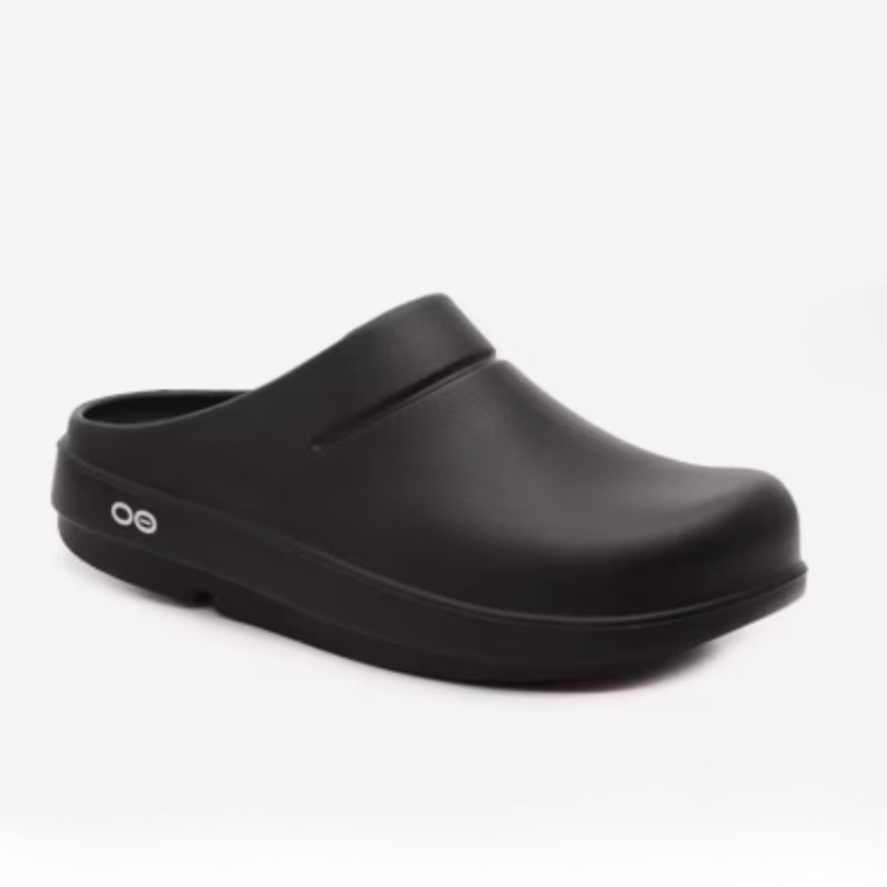 OOFOS Black Clog Mule